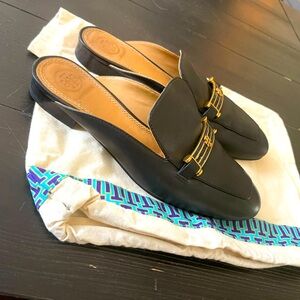 Tory Burch Black Leather Women's Loafers